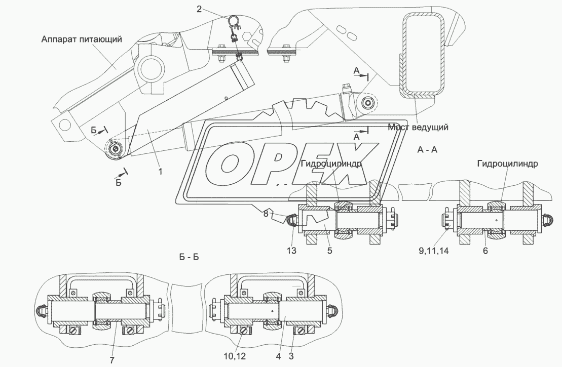 Механизм вывешивания КВС-1-0105000А