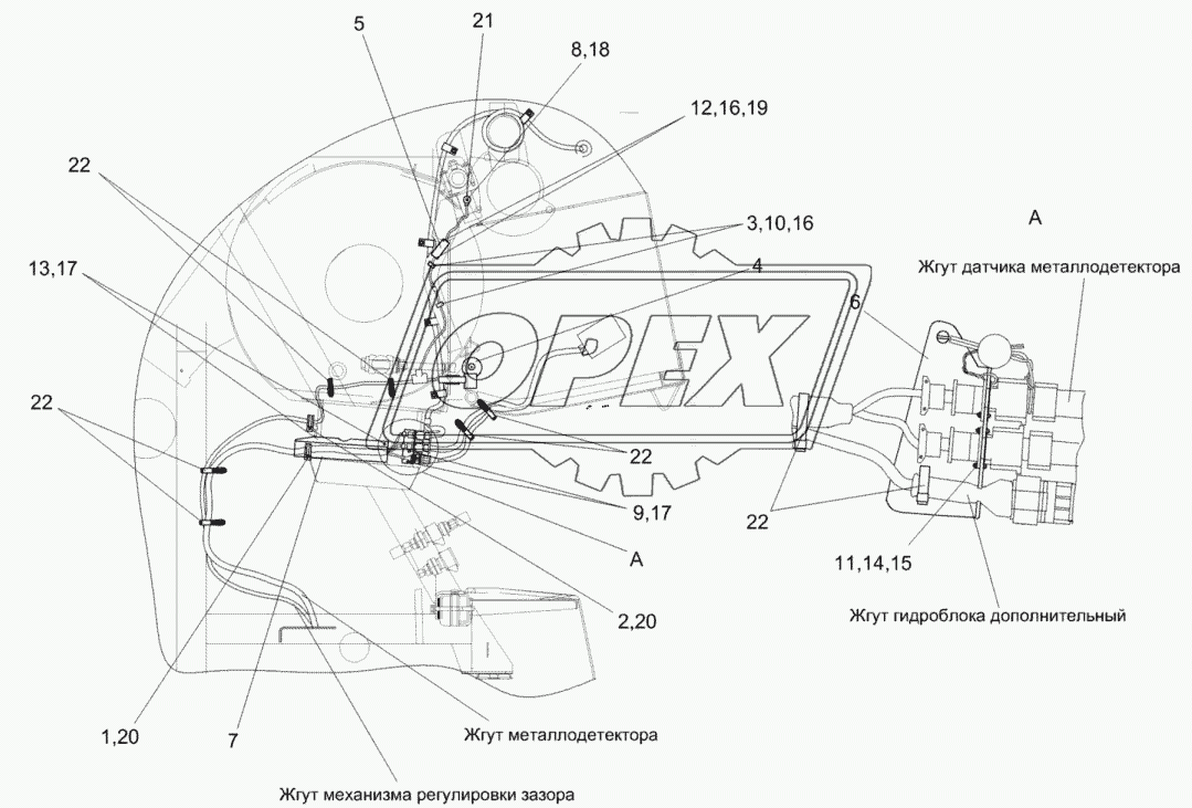 Электрооборудование измельчителя самоходного КВС-2-0100000-01 (лист 3)
