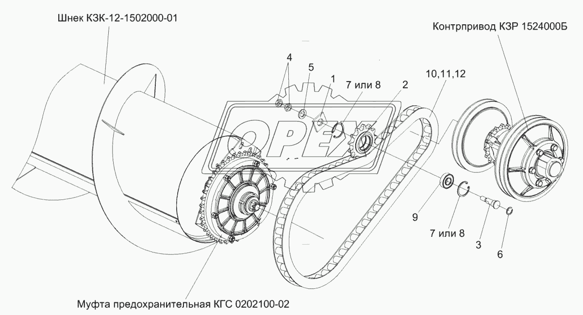 Привод шнека КЗК-12-1502000-01