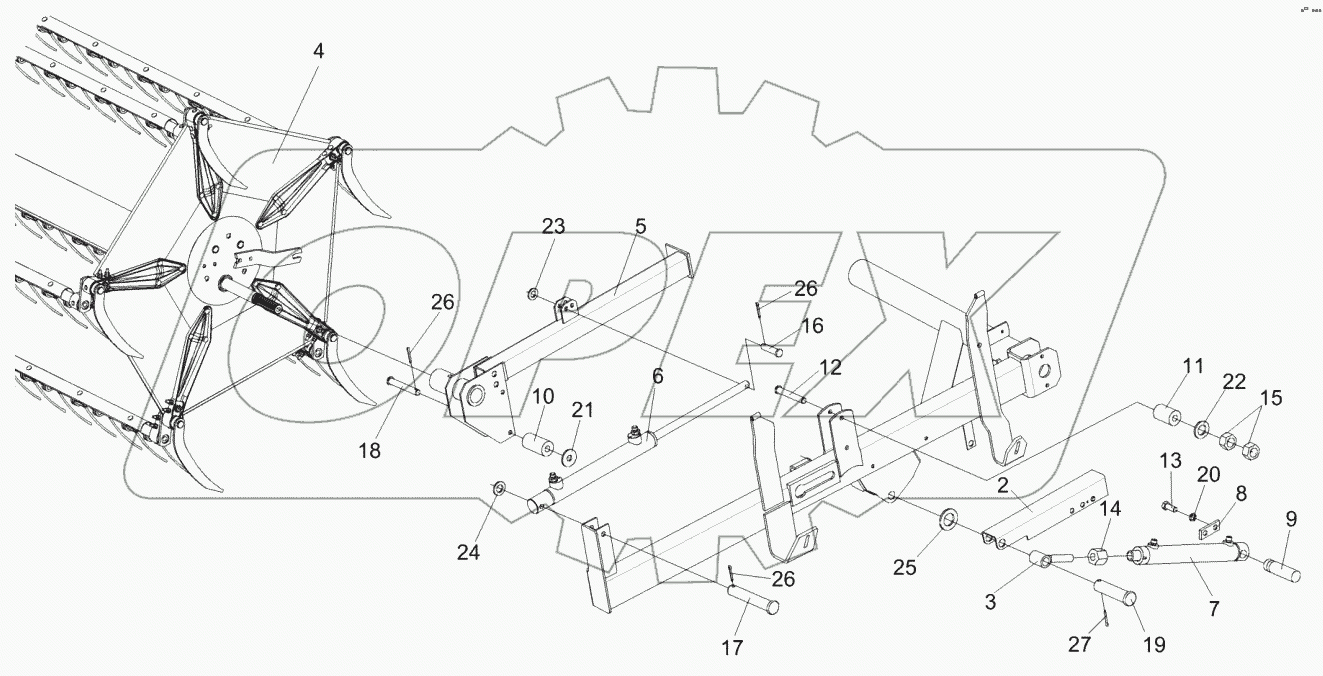 Установка мотовила КЗР 1573500