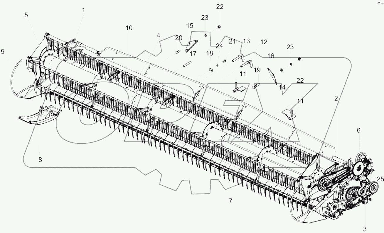 Жатка для сои КЗК-9-1-2500010А