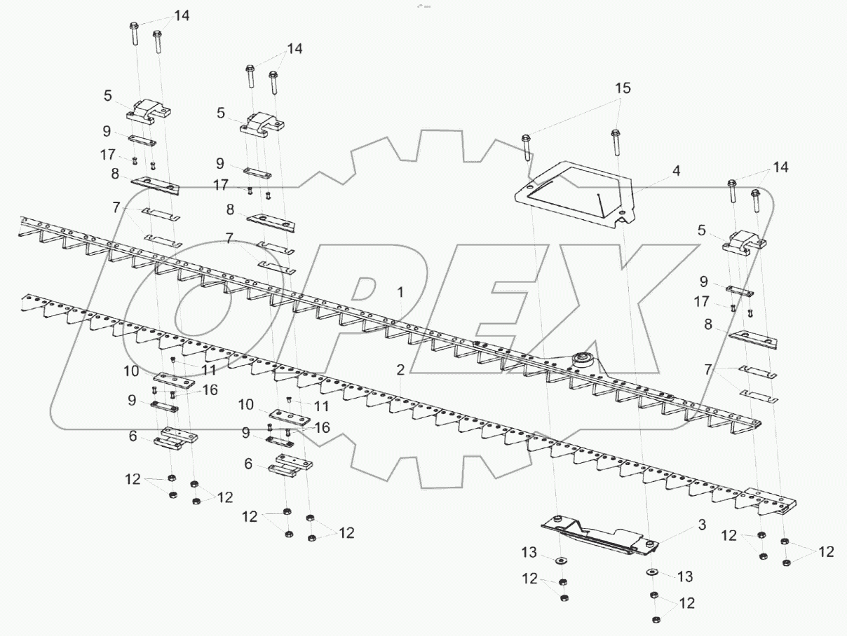 Установка аппарата режущего КС-150С-1507000Б