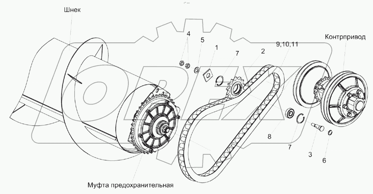  Привод шнека КЗК-12-1502000А-02
