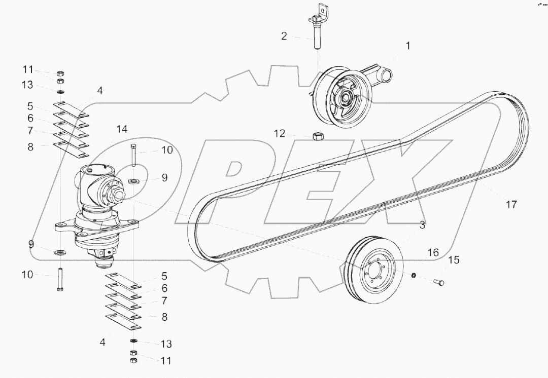  Привод аппарата режущего