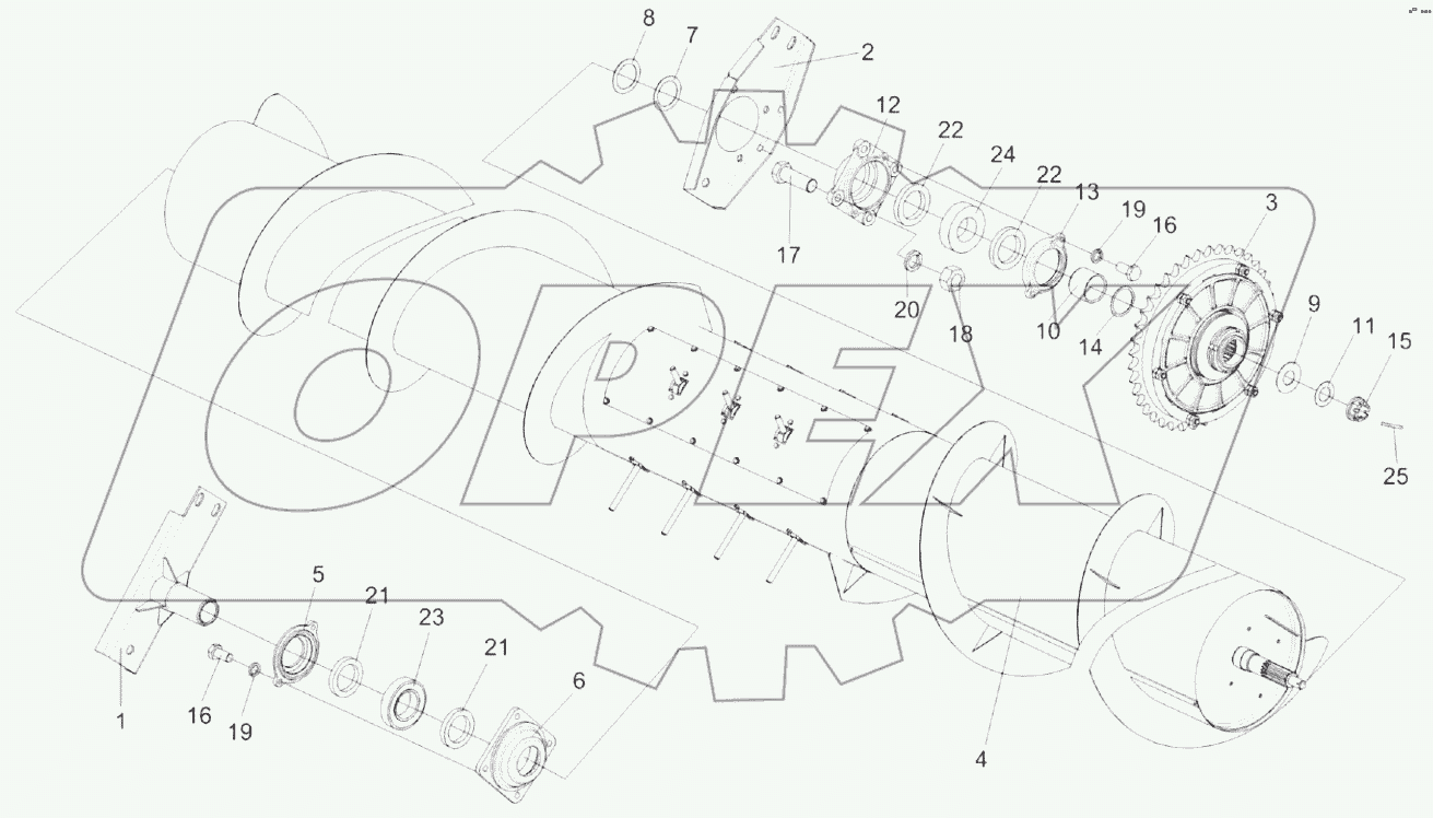  Установка шнека КЗК-12-1502000А