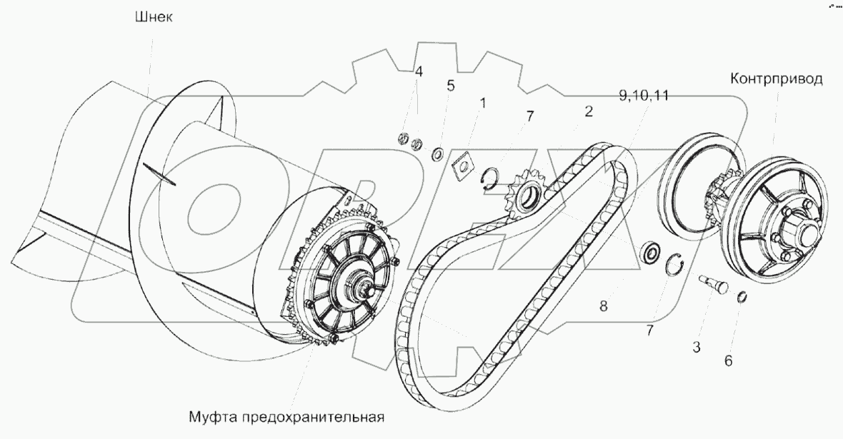 Привод шнека