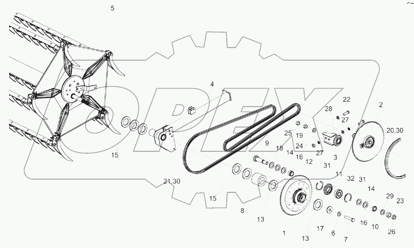  Привод мотовила КЗК-12-1573600