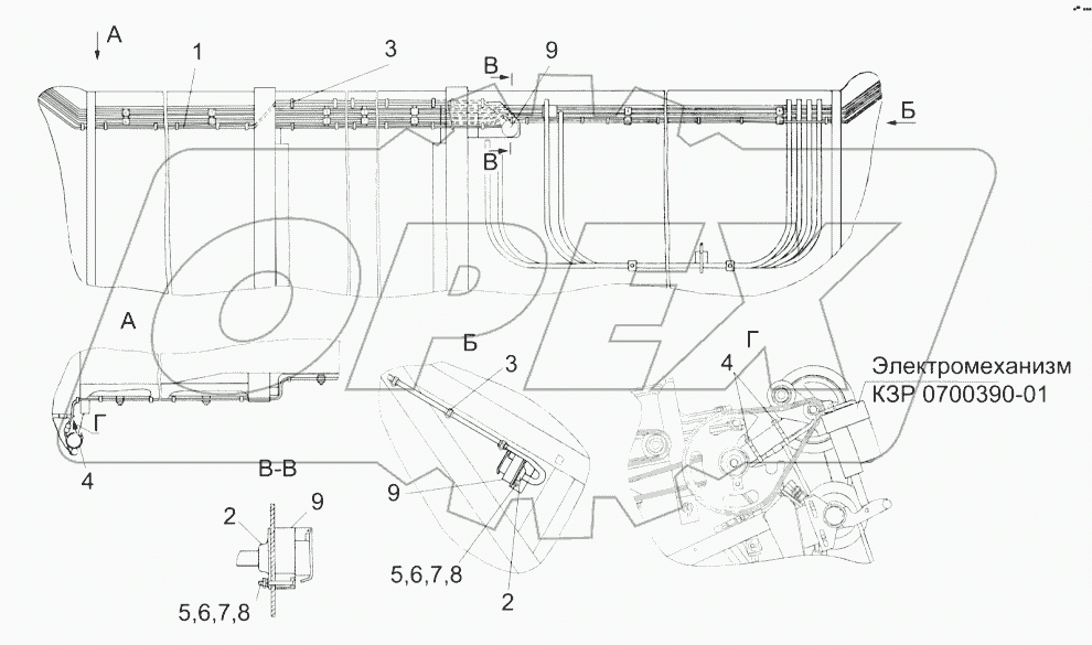  Электрооборудование жатки КЗР 1500000-25