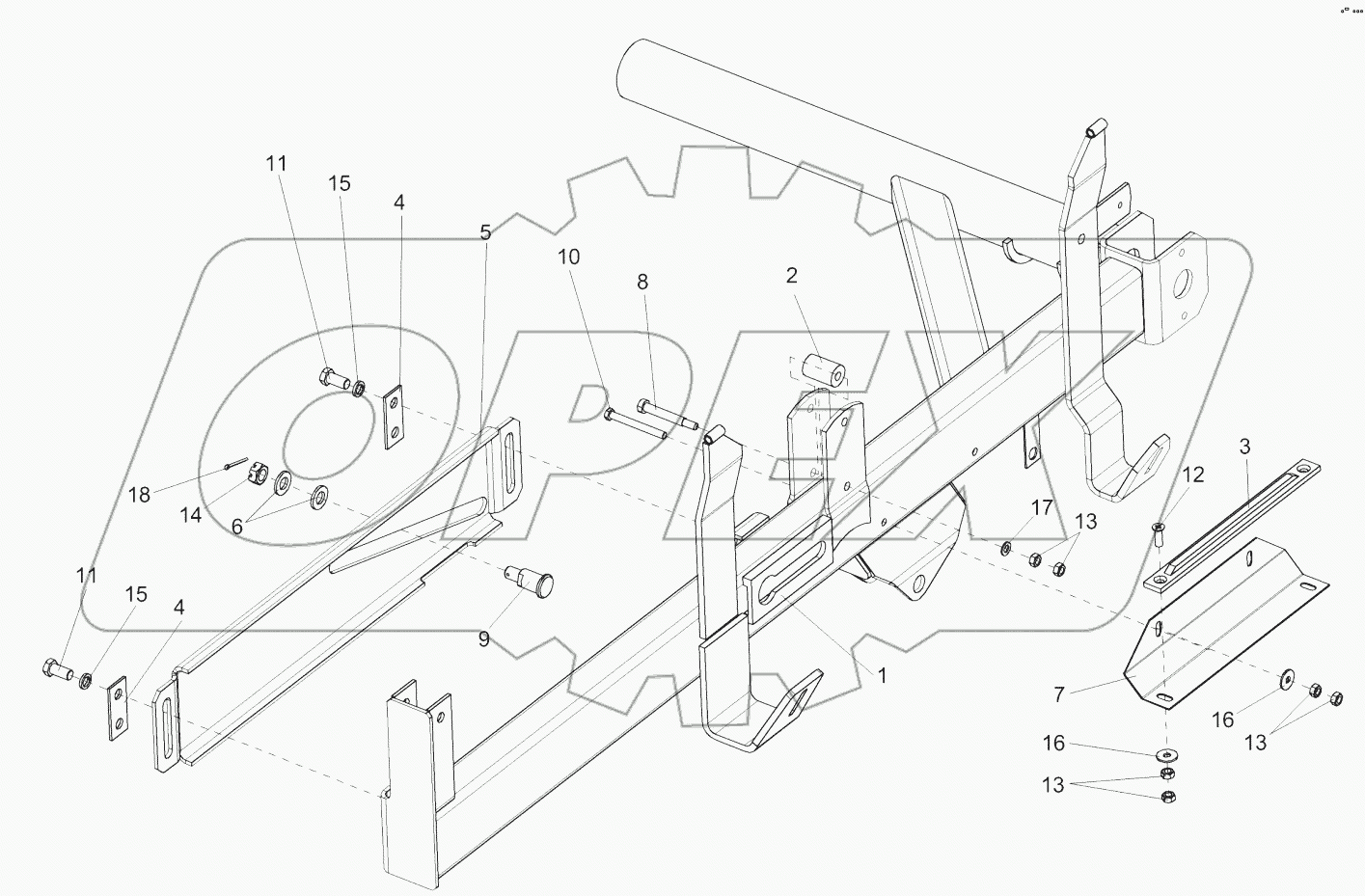  Поддержка левая КЗК-12-1508000А