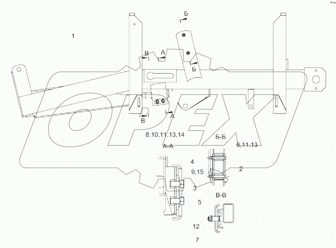  Поддержка левая КЗК-12-1508100