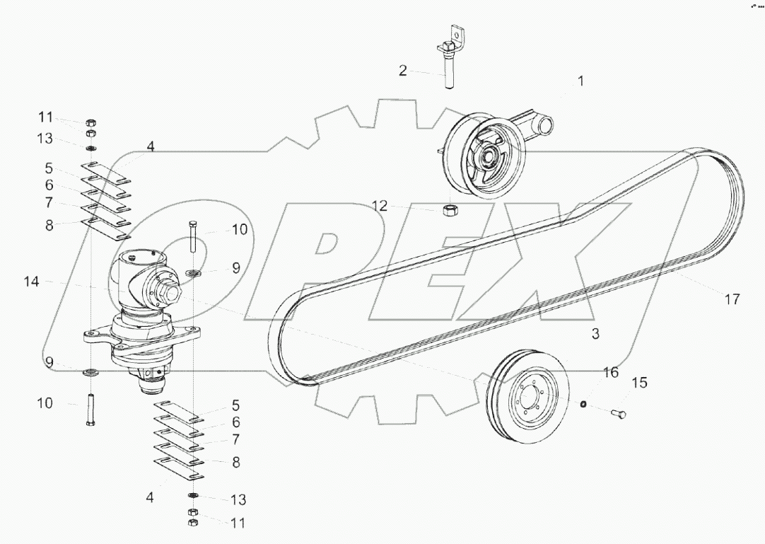  Привод аппарата режущего