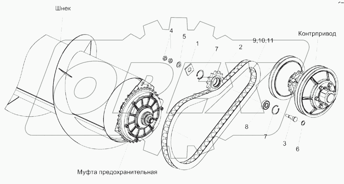  Привод шнека КЗК-12-1502000А-01