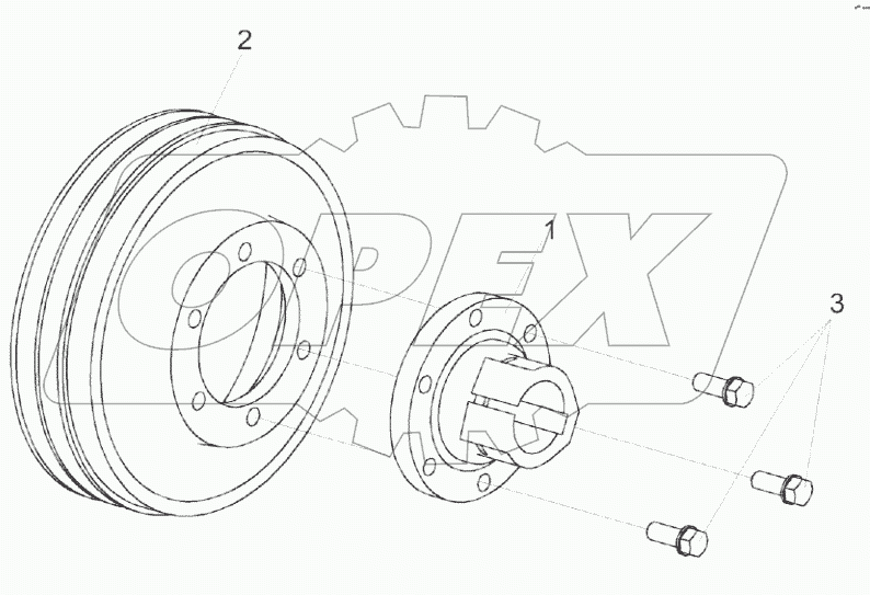  Шкив КЗР 1524020