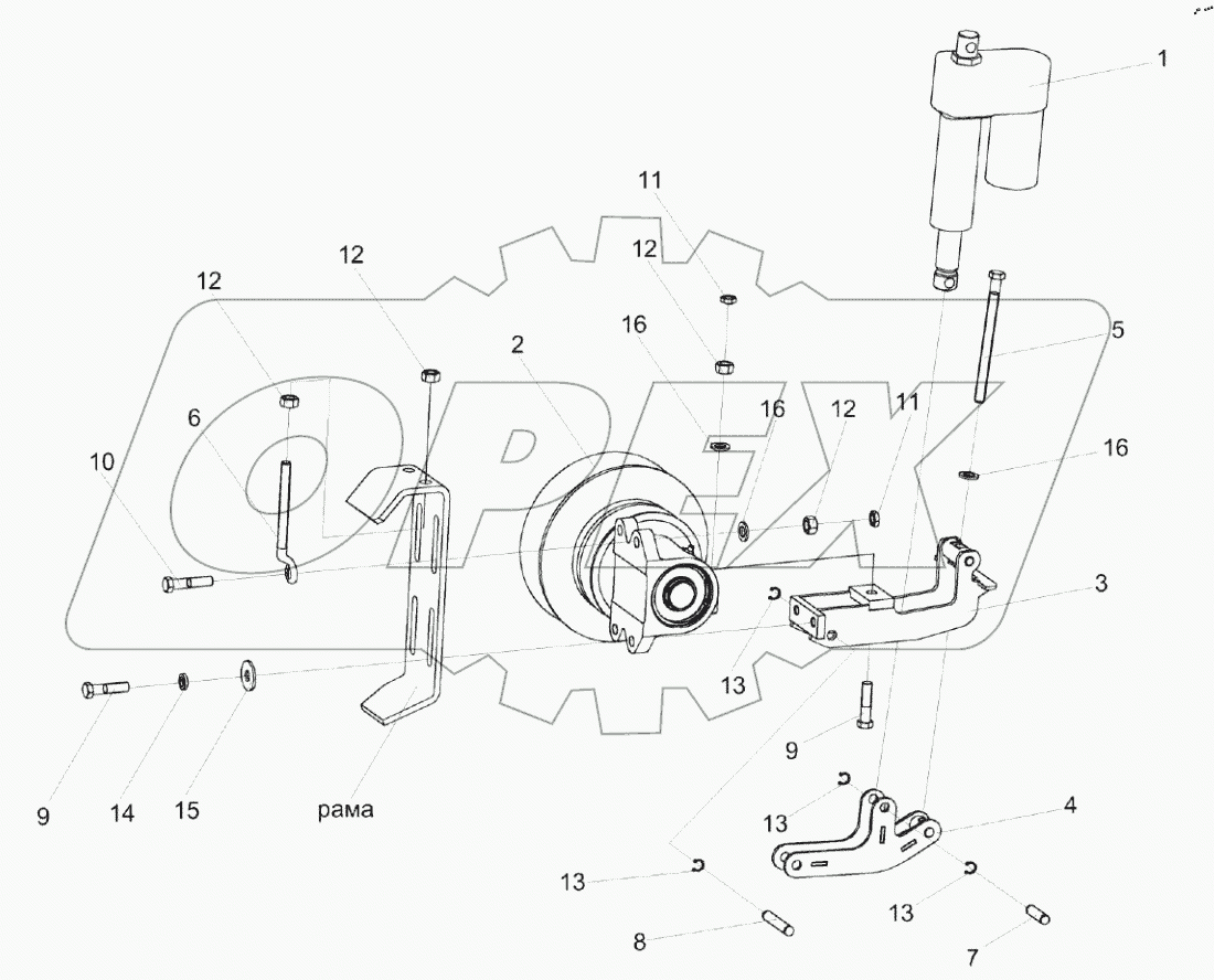  Установка электромеханизма КЗР 0700390-01