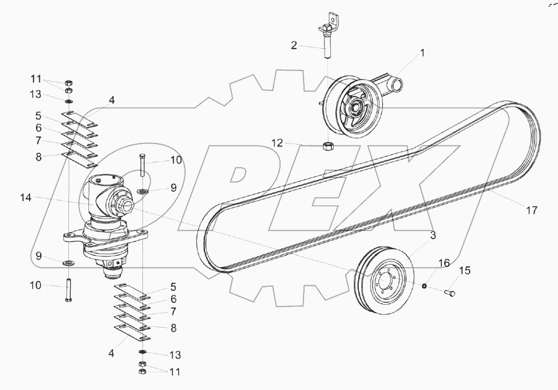  Привод аппарата режущего
