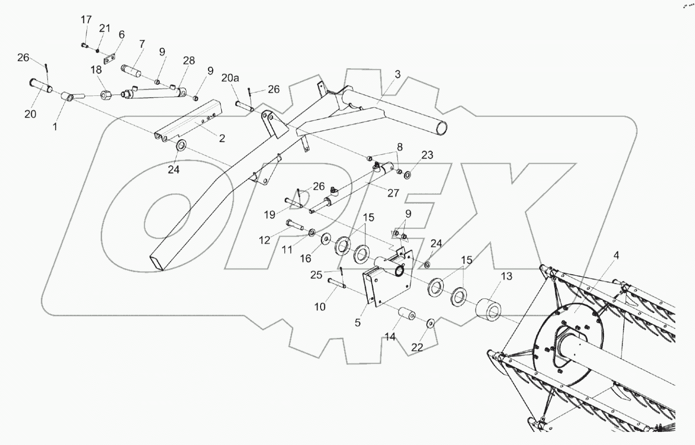  Установка мотовила КЗК-12-1573010