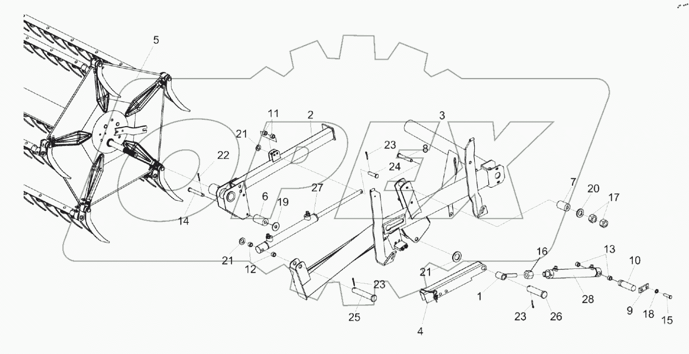  Установка мотовила КЗК-12-1573010