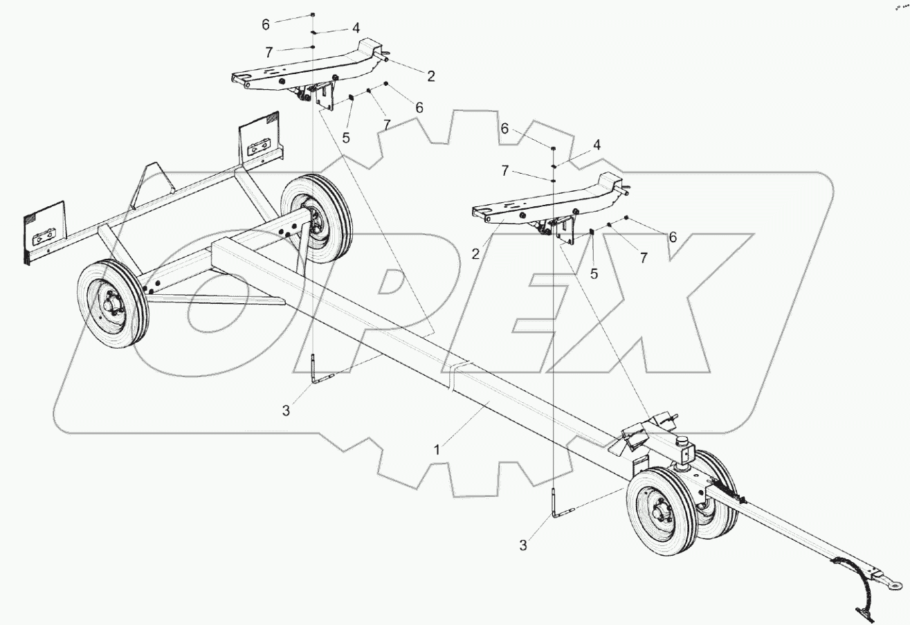  Тележка транспортная КЗК 1590000А-04