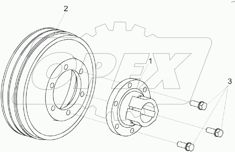  Шкив КЗР 1524020