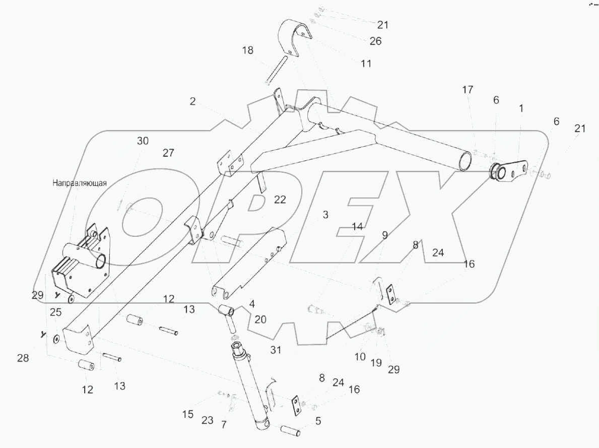  Установка поддержки правой КЗК-9-1-1509100