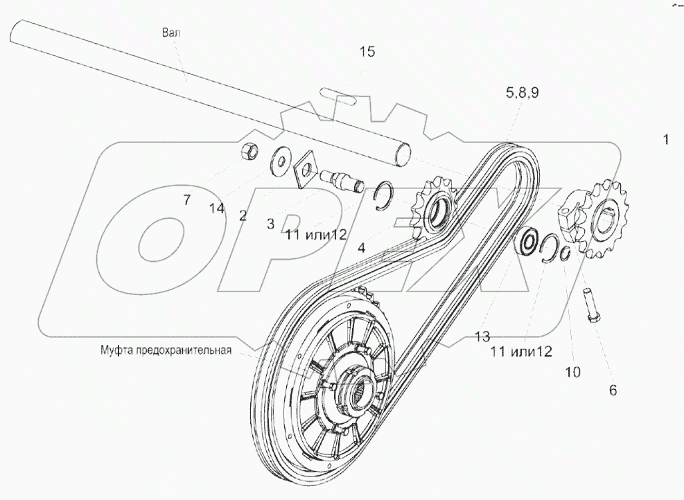  Привод шнека