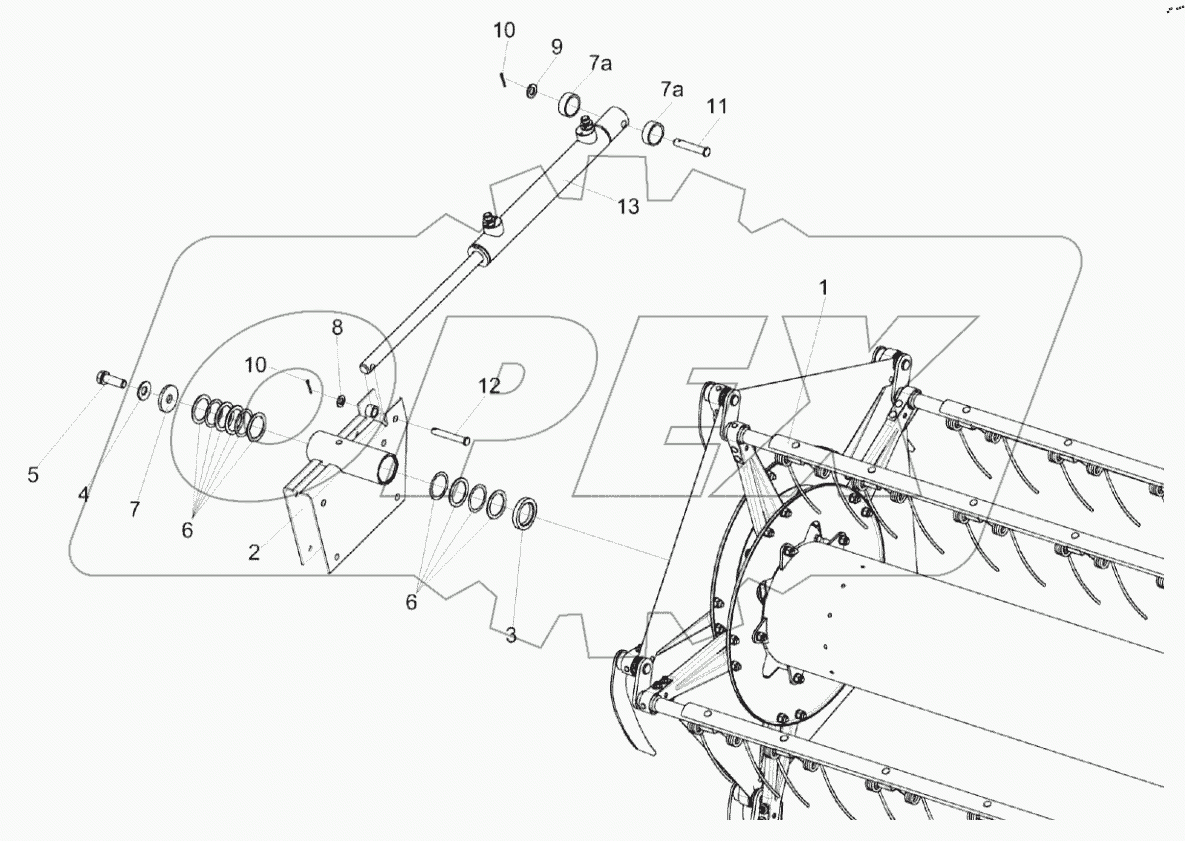  Установка мотовила КЗК-9-1-1573000А