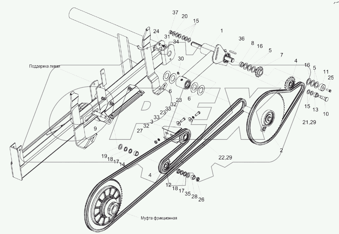  Привода мотовила