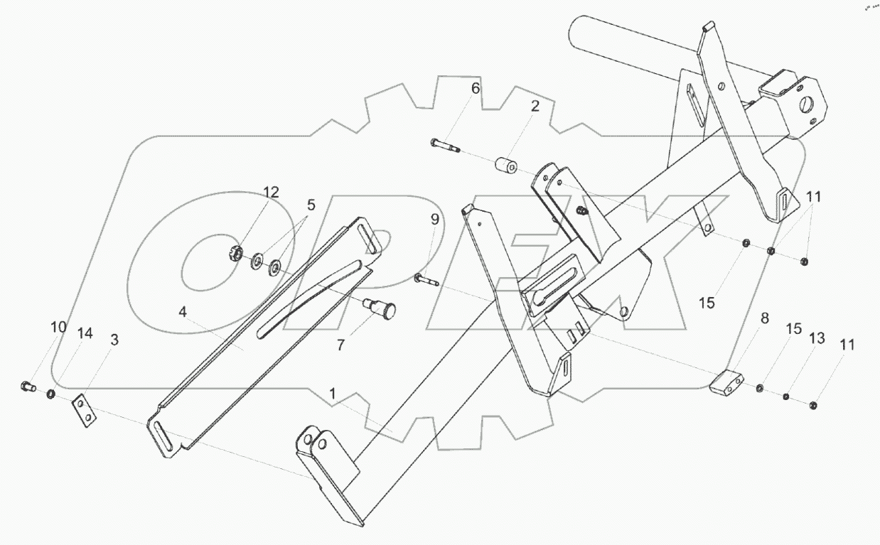  Поддержка левая КЗК-12-1508100