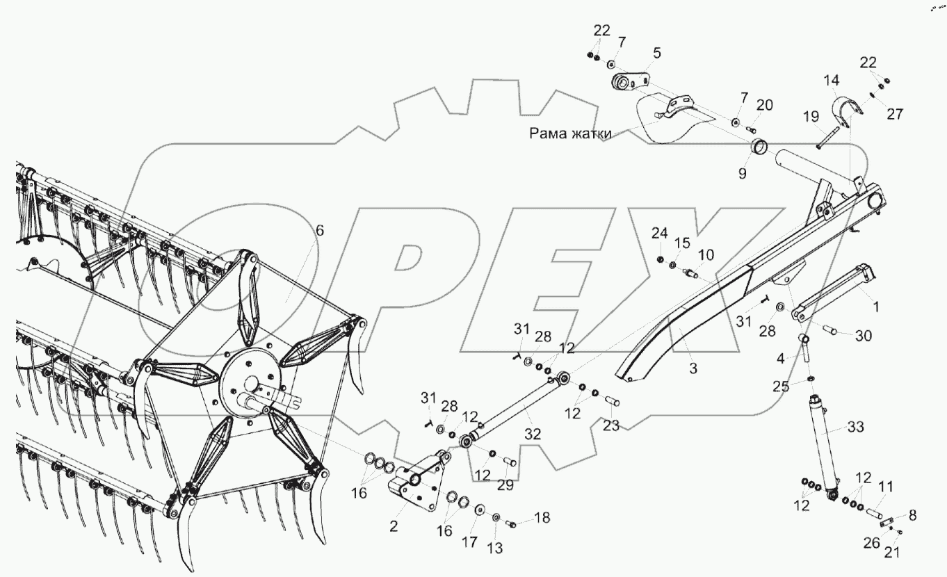  Установка мотовила КЗК-1492-1503000А