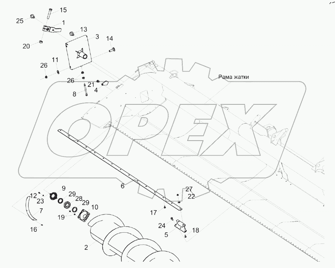  Установка шнека КЗК-9-3-1502000