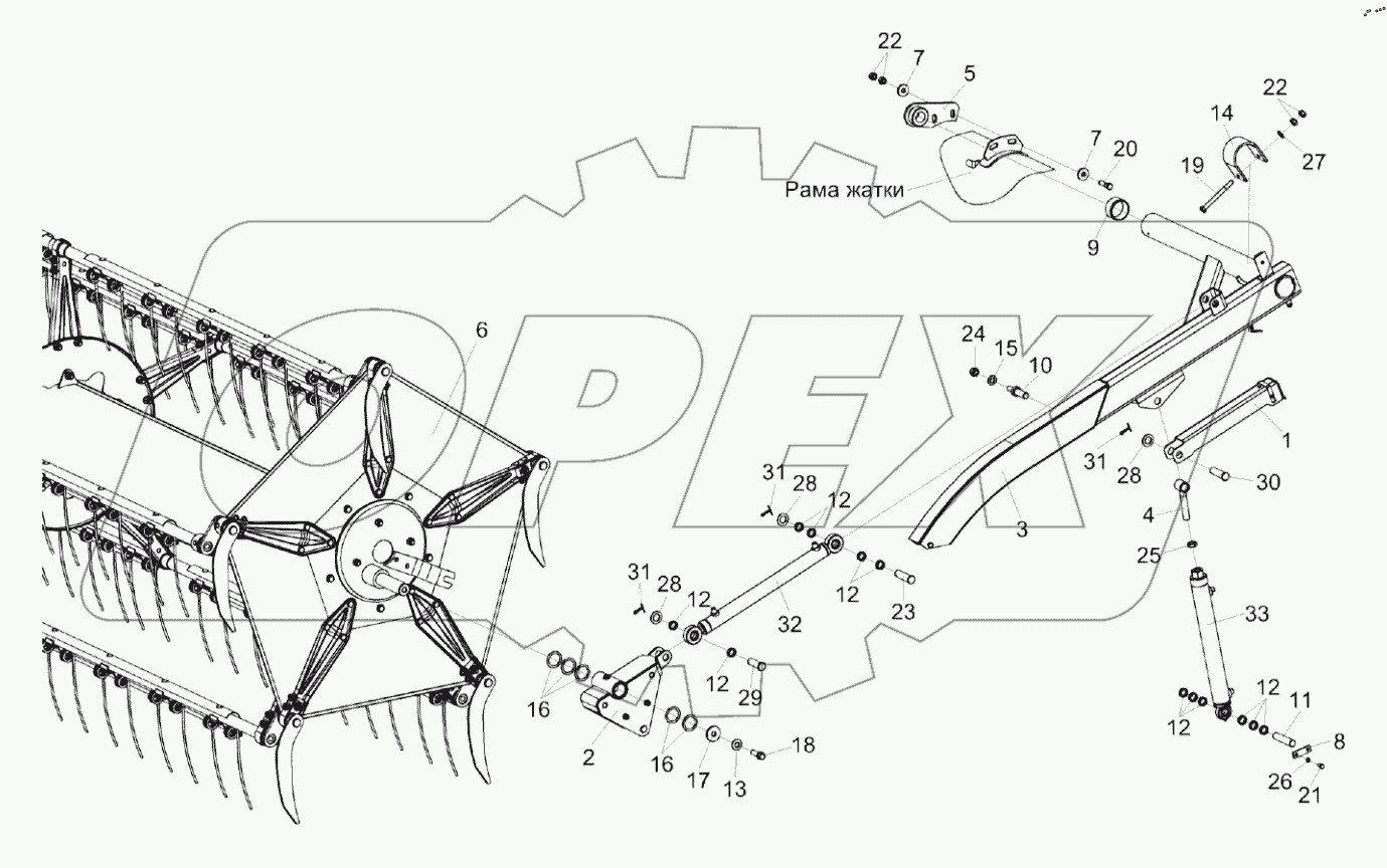 Установка мотовила КЗК-1492-1503000А