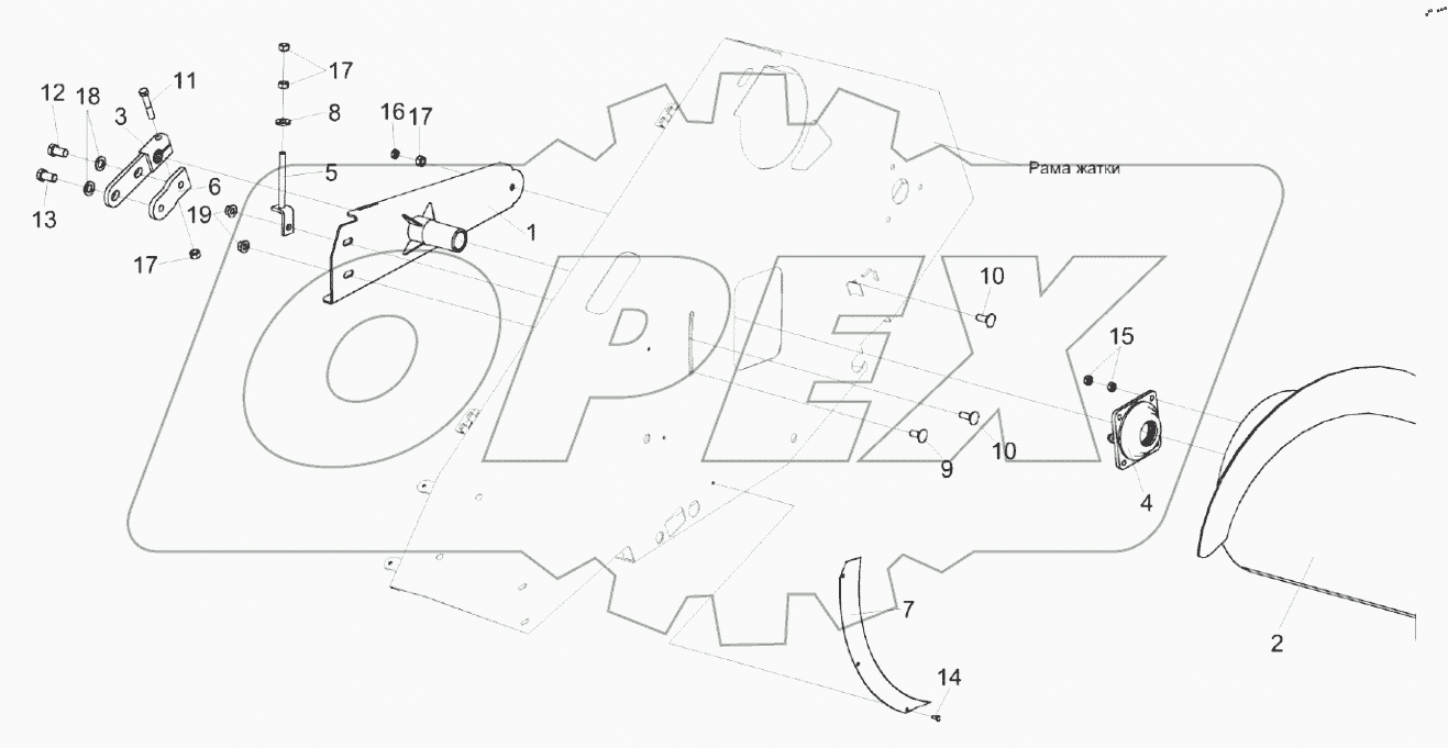  Установка шнека КЗК-1492-2502000