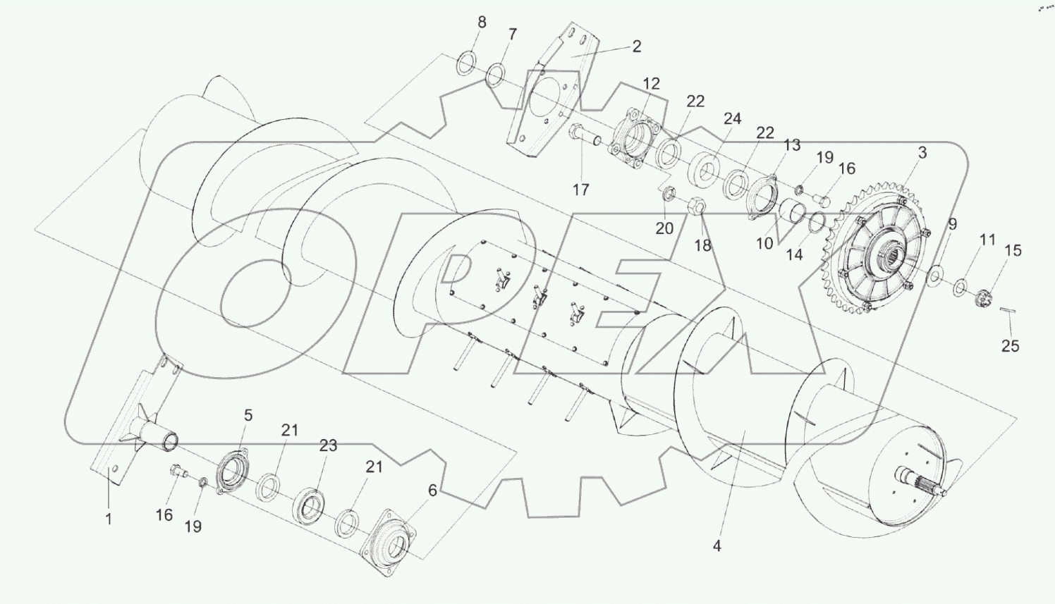 Установка шнека КЗК-12-1502000А