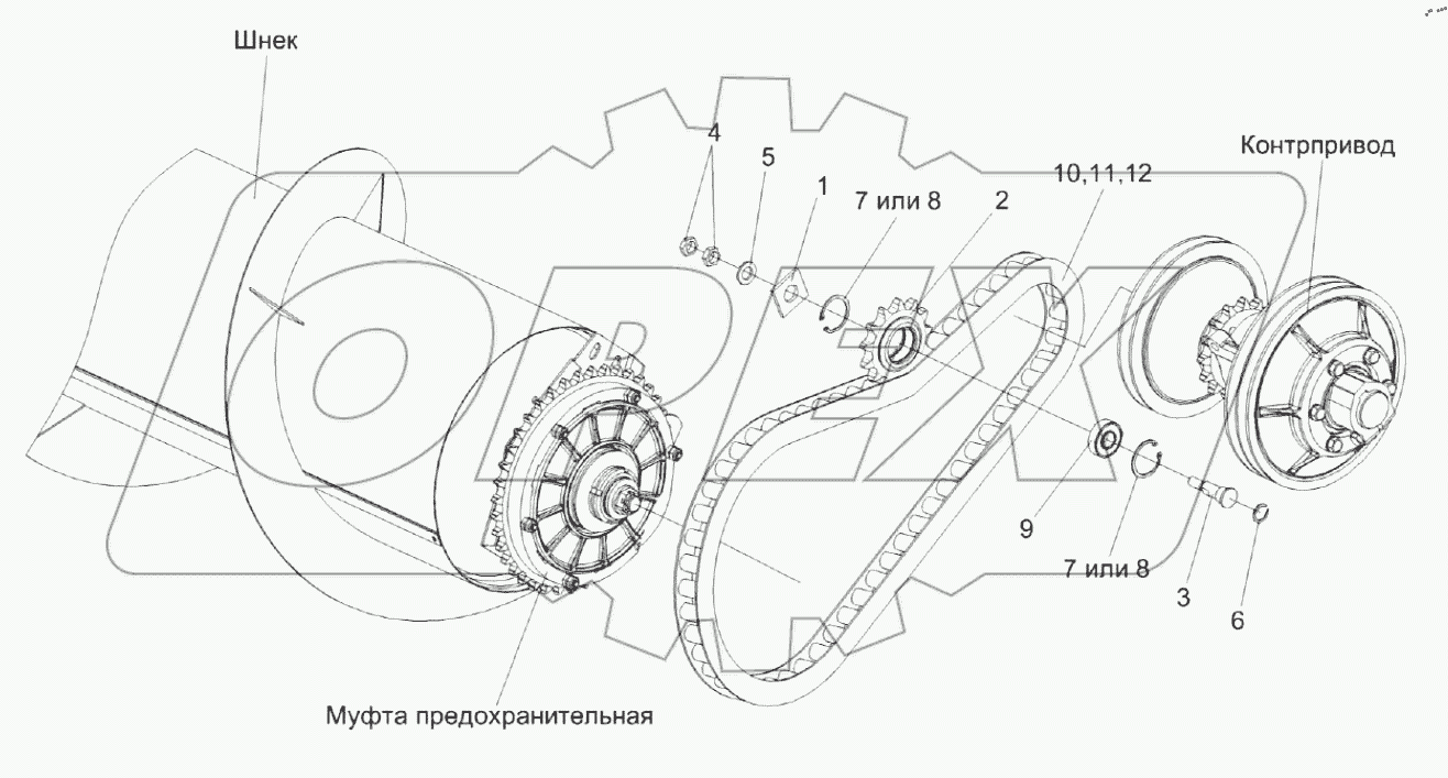  Привод шнека КЗК-12-1502000А