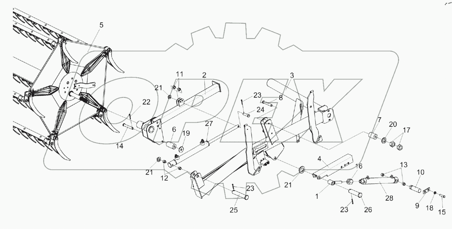  Установка мотовила КЗК-12-1573600