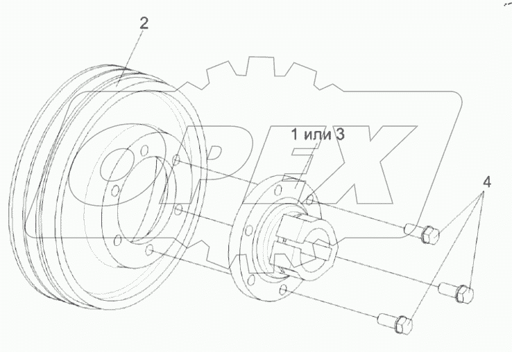  Шкив КЗР 1524020