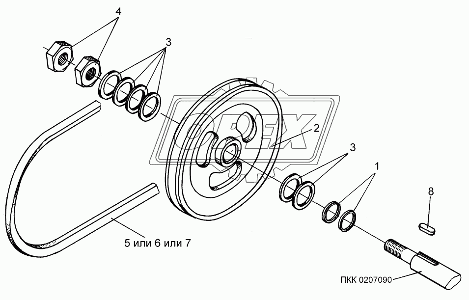 Шкив привода делителя ПКК 0207108