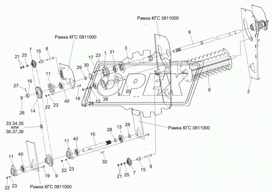 Рамка переходная КГС 0810000 (лист 3)