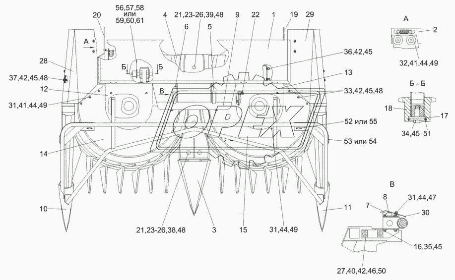 Жатка КГС 0800010 (вид сверху)