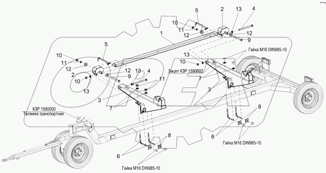 Тележка транспортная КЗК-10-0590000