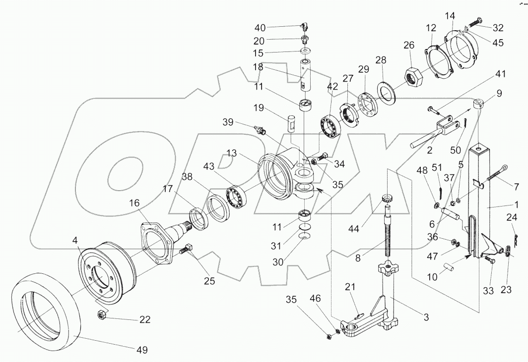  Колесо опорное ПКК 0143000