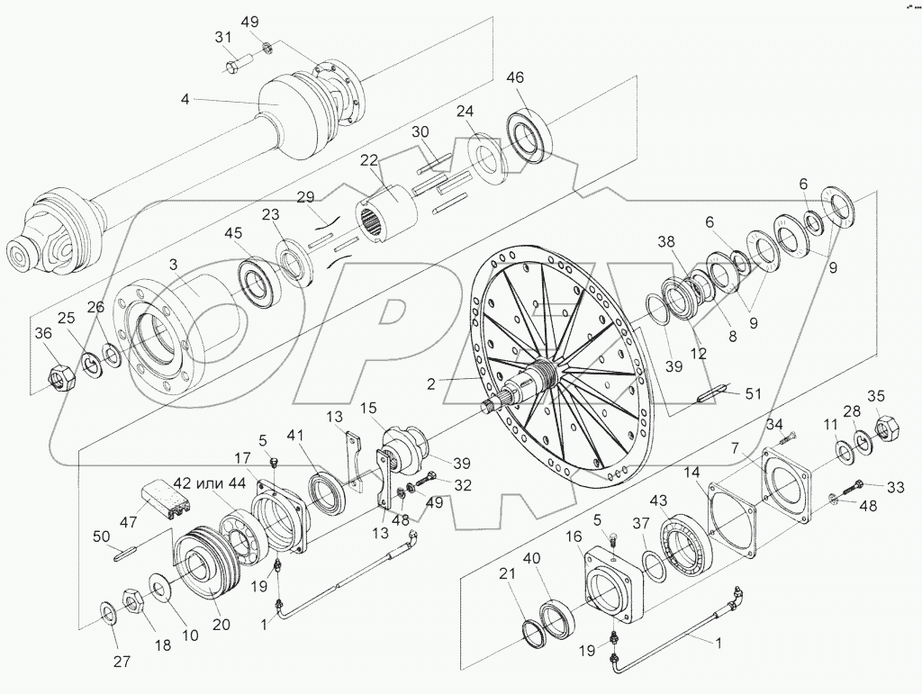  Привод ротора измельчителя