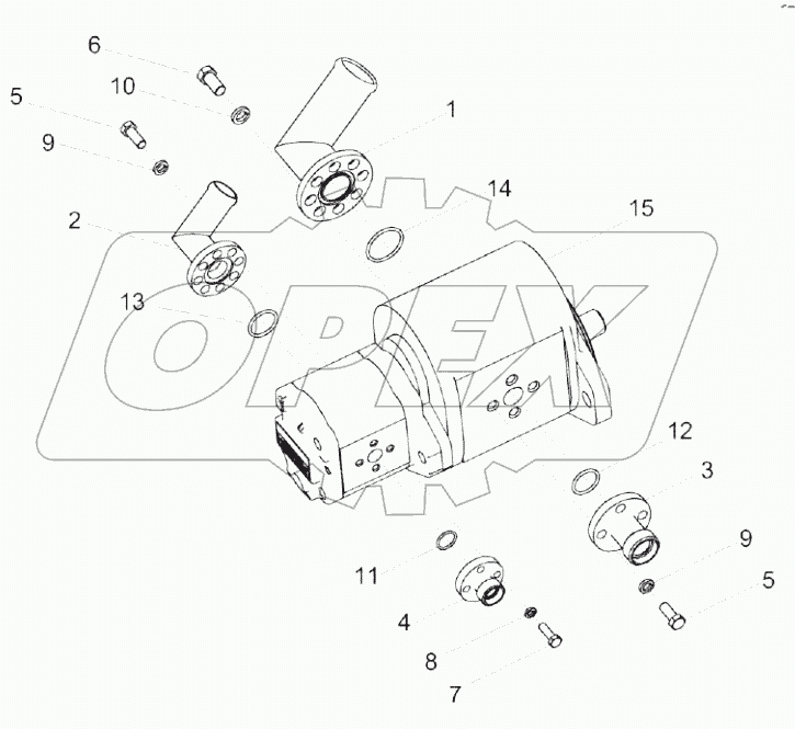  Гидронасос двухсекционный КС-100-0604120