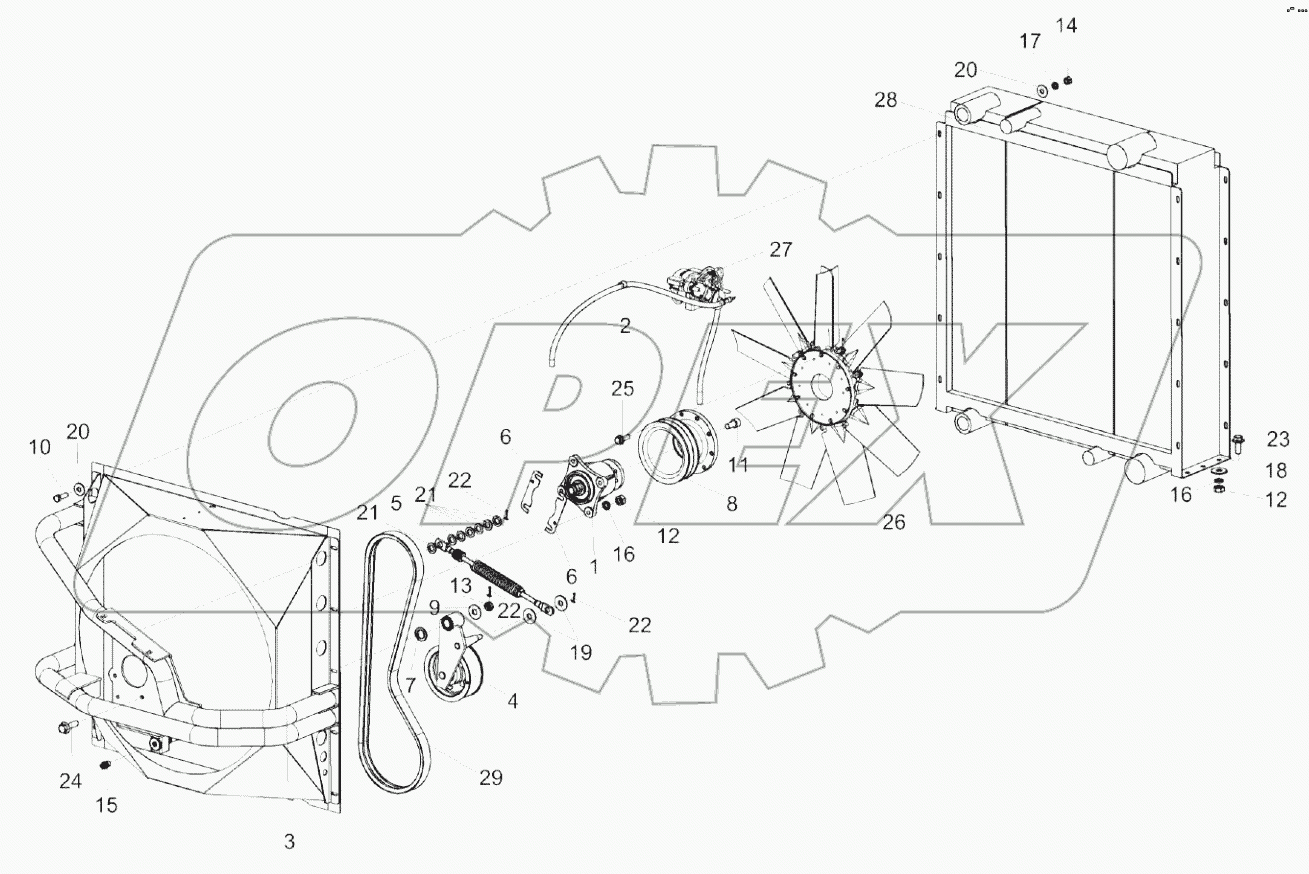  Установка радиатора КС-100-0116040