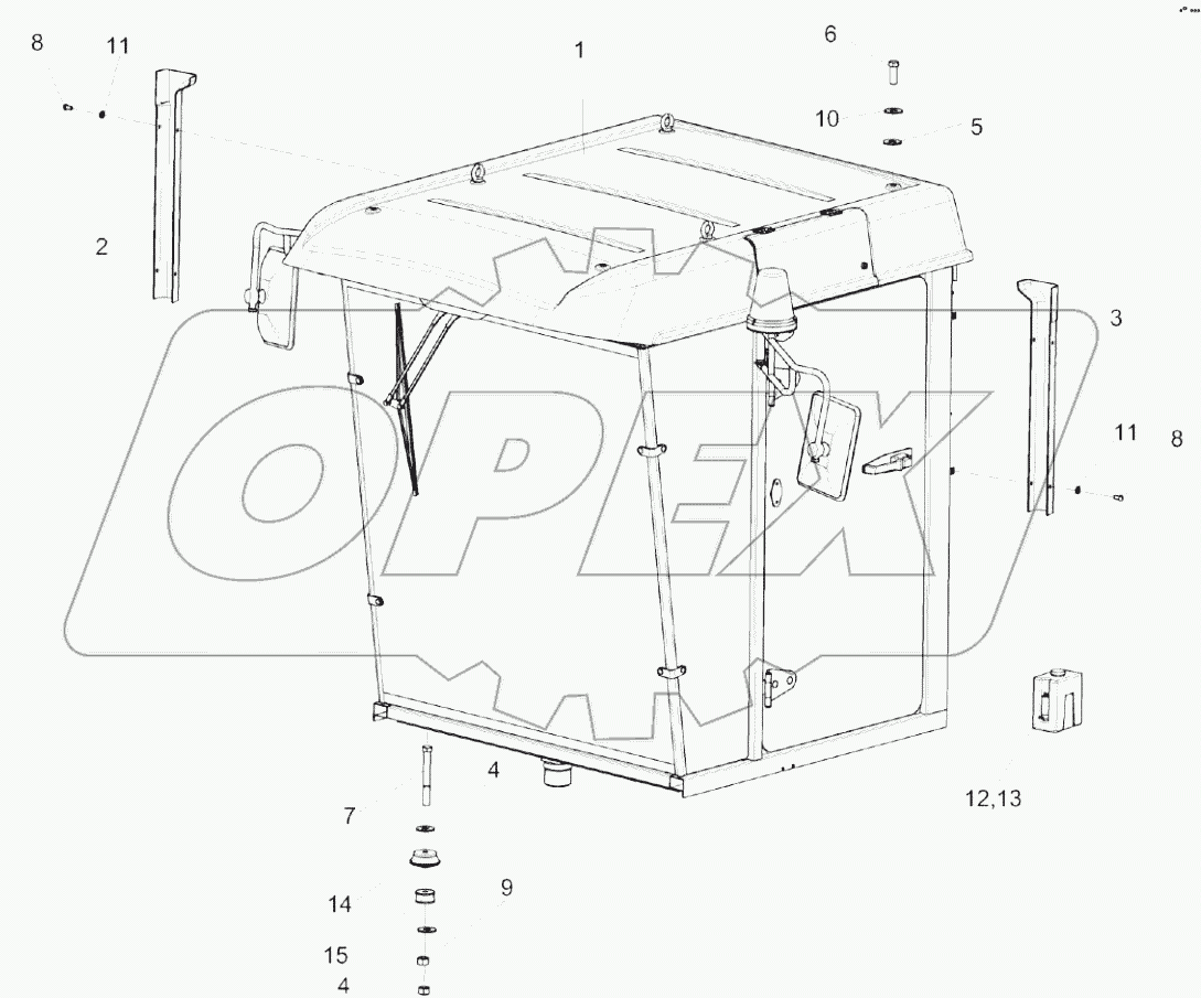  Установка кабины КС-100-0120000