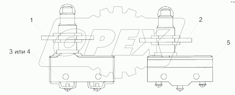  Установка микропереключателей КГС 0170200 и КГС 0170210