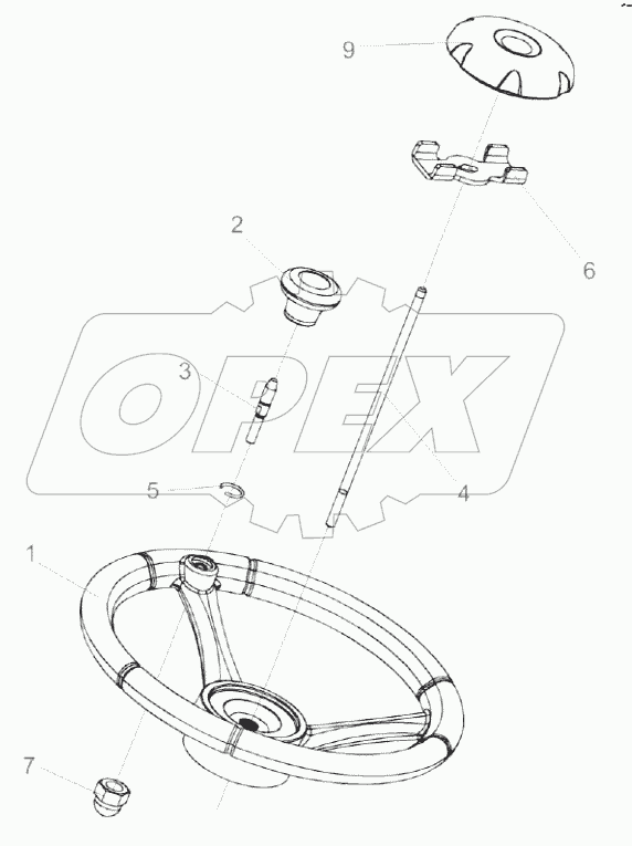 Установка колеса рулевого КЗК-12-0122300