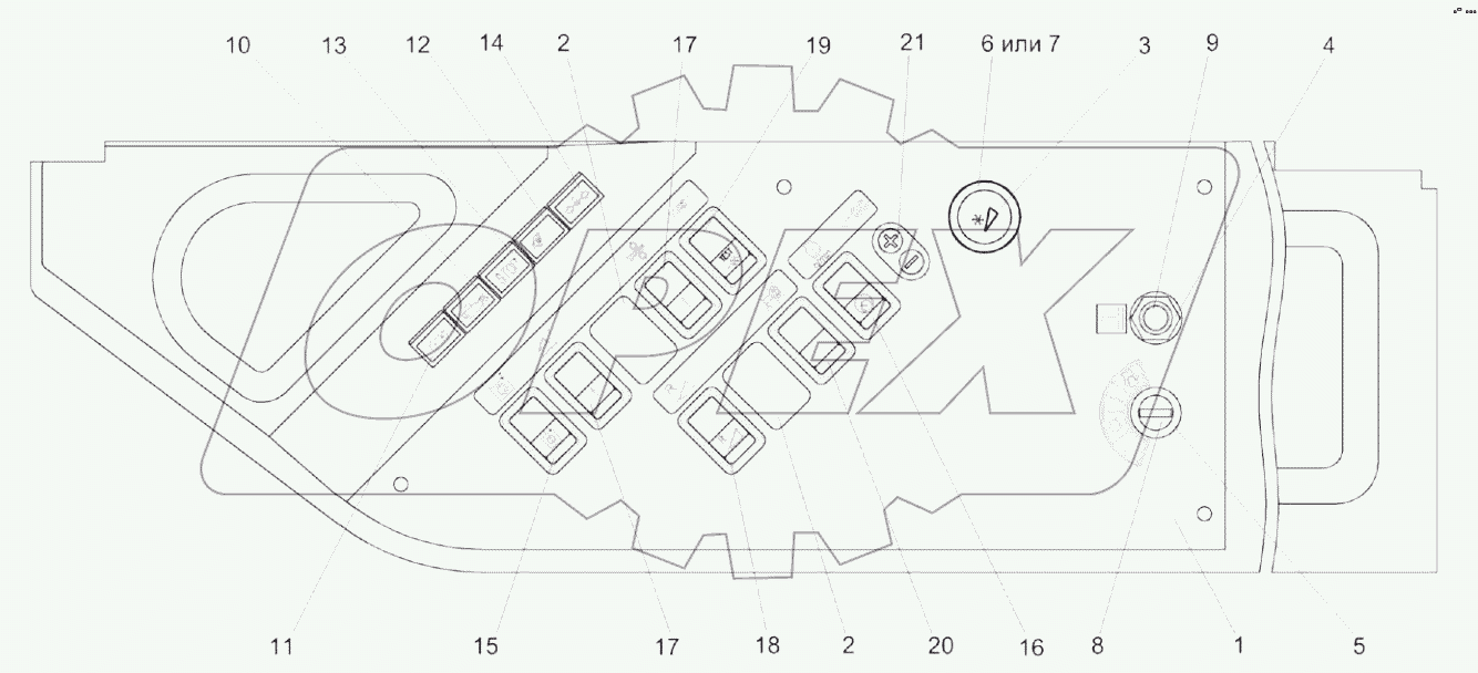  Панель выключателей КС-100-0700450