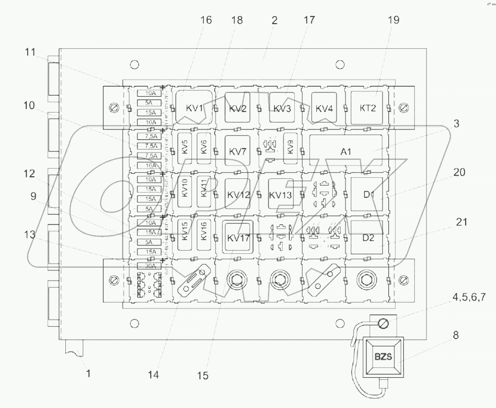  Блок реле КС-100-0700890