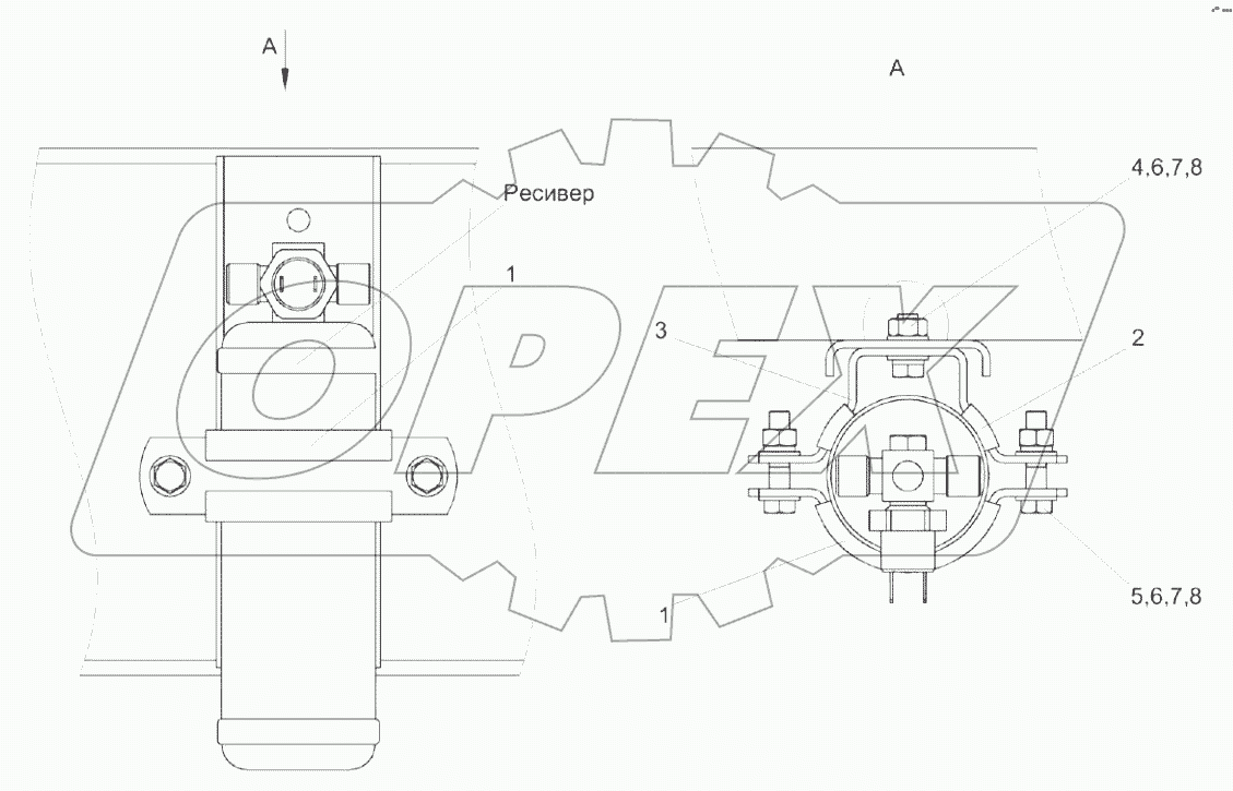  Установка ресивера КС-100-0121090